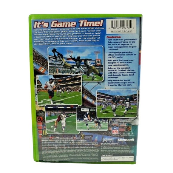 Microsoft Studios NFL Fever 2003 Microsoft Xbox, 2002 100% Complete Tested - Picture 3 of 3